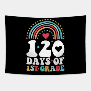 Happy 120th Day of School Teachers 1st Grade Rainbow Tapestry