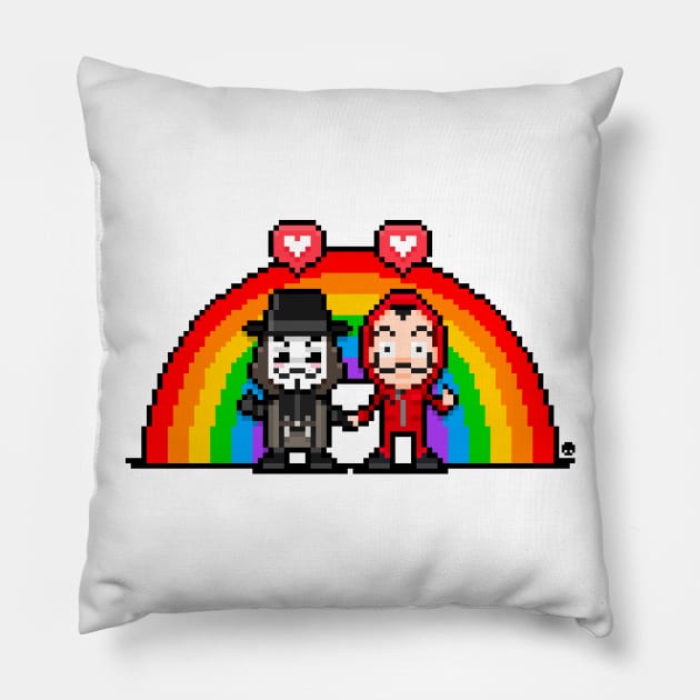 MASCHERAINBOW Pillow by The_Oluk