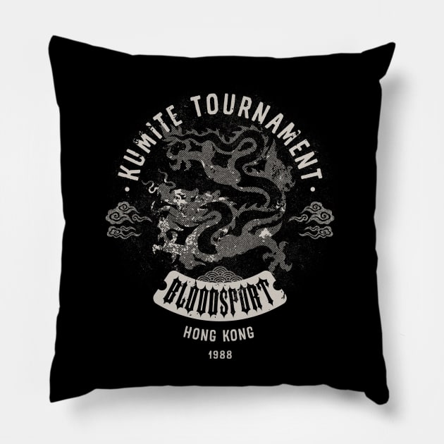 Kumite Tournament Bloodsport 1988 Pillow by szymonkalle