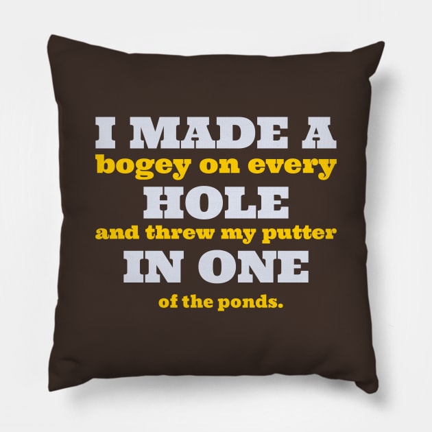 I Made a Hole in One Pillow by Doris4all