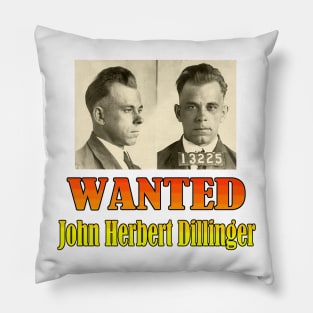 Wanted: John Herbert Dillinger Pillow