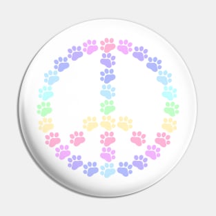 Pastel Peace Paws Pin