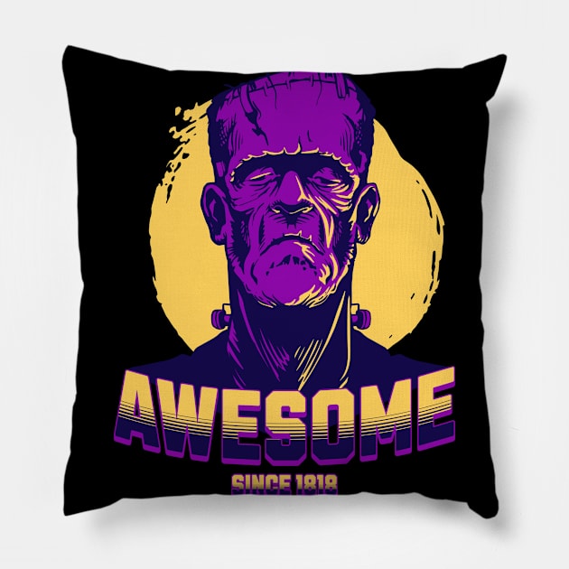 Awsome Frankenstein Pillow by Emmi Fox Designs