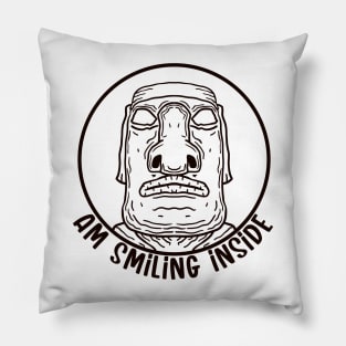Smiling Moai Lineal Pillow