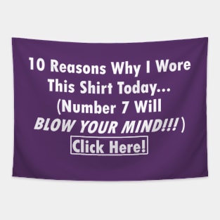 Viral Shirt - Click Here! light text Tapestry