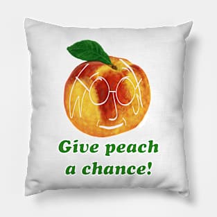 Happy Hippy Hipster Peach Pillow