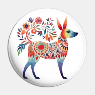 Mexican dog folk art Pin