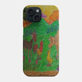 cow goat chicken Phone Case