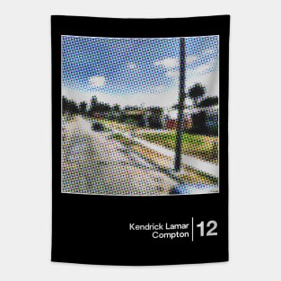 Kendrick Lamar - Compton / Minimal Graphic Artwork Design Tapestry