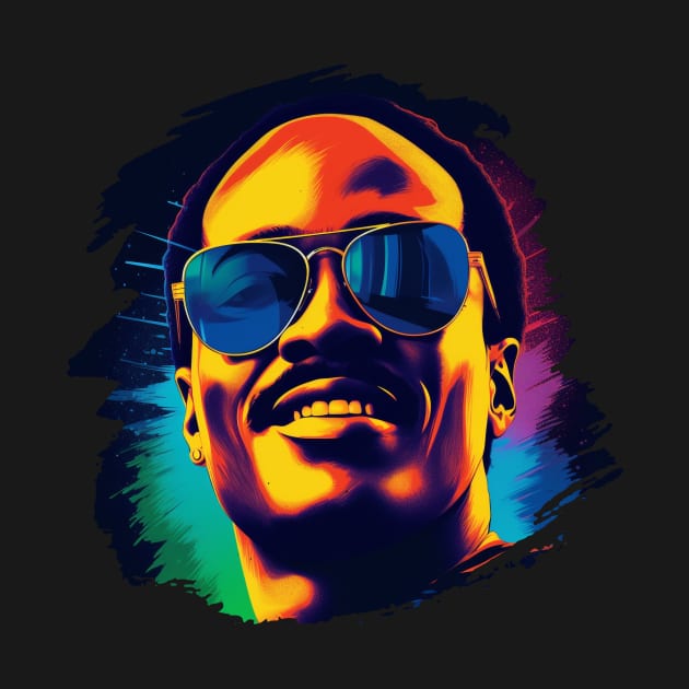 Stevie Wonder in Pop Art Glow by Pixy Official