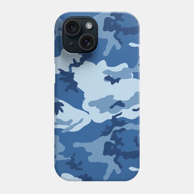 Camo Blue Beige Camo Print Phone Case by teezeedy