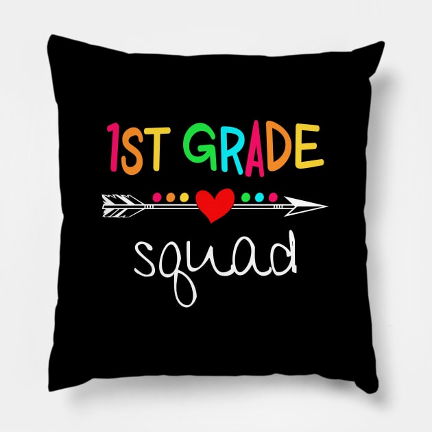 1st Grade Squad First Teacher Student Team Back To School Shirt Pillow by Alana Clothing