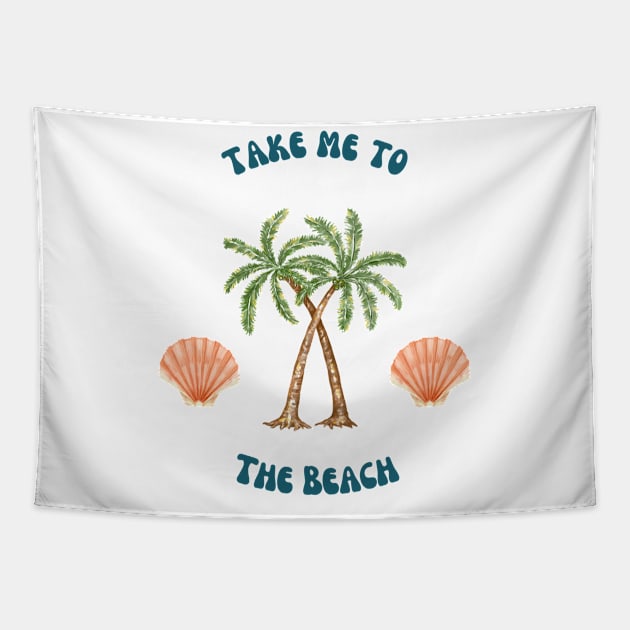 Take Me to the Beach Tapestry by SearayArtCo