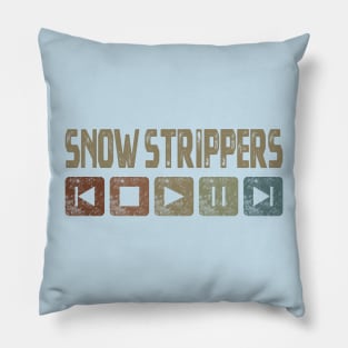 Snow Strippers Control Button Pillow