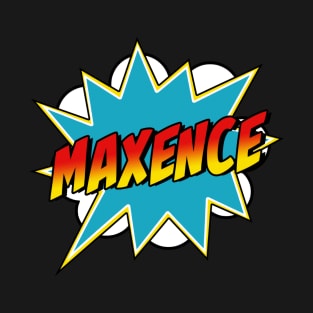 Boys Maxence Name Superhero Comic Book T-Shirt