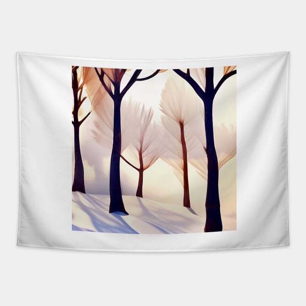 Tranquil Forest in Winter Tapestry by DANAROPER