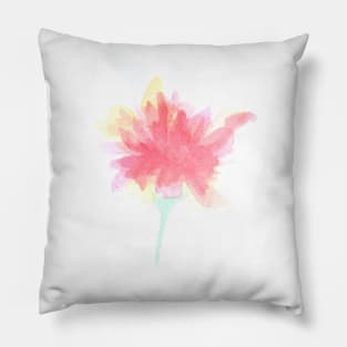 Colored watercolor flower, nature, art decoration, sketch. Illustration hand drawn modern Pillow