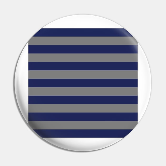 Navy Blue and Gray Stripes, Horizontal Awning Stripes Pin by AmyBrinkman