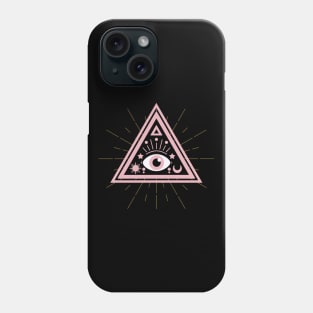 All Seeing eye black pink Phone Case