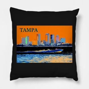 Tampa in winter Pillow