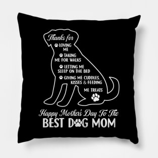 Mother's Day To The Best Dog Mom Mothers Day Dog Pillow