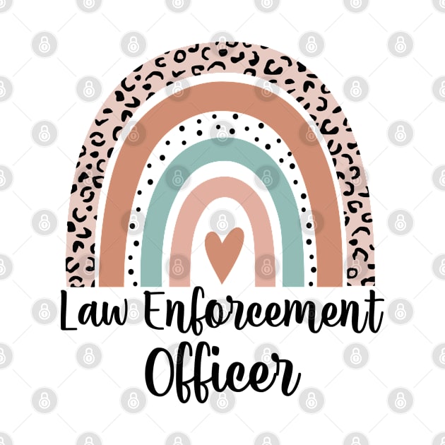 Law Enforcement Officer Rainbow Leopard Funny Gift by HeroGifts