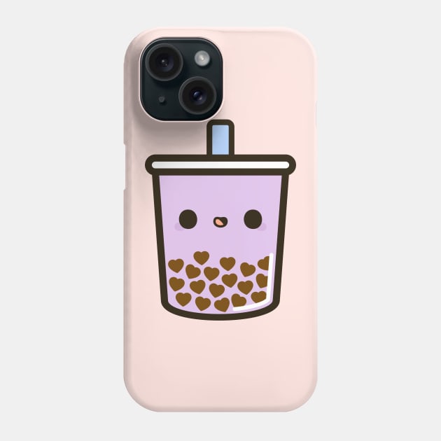 Cute Love Heart Bubble Tea Phone Case by peppermintpopuk