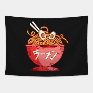 Japanese Ramen Noodles Bowl Graphic Vintage Tapestry