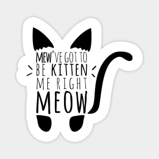 Kitten me Right Meow Cat Pun Magnet