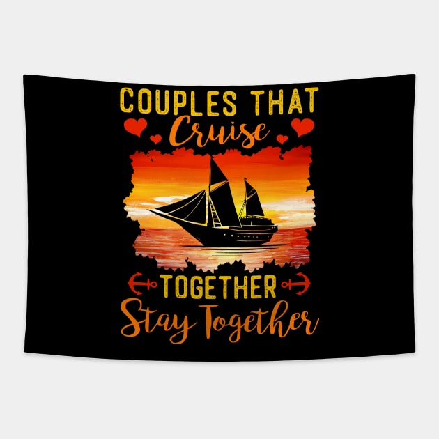 Lovely Couples That Cruise Together, Stay Together Tapestry by Xonmau