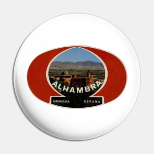 Granada Flamenco Vintage Travel Alhambra Pin