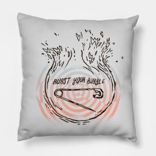 Burst Your Bubble - Alternative Logo Pillow