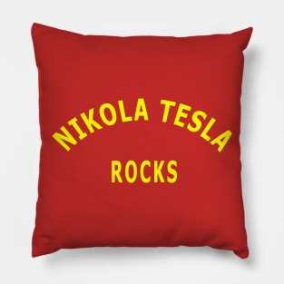 Nikola Tesla Rocks Pillow