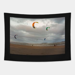 Kitesurfing on Revere Beach Tapestry