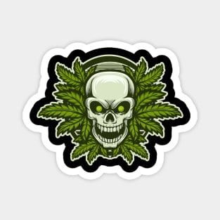 SKULL WEEDS Magnet