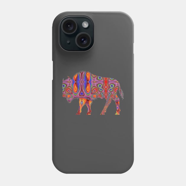 Tie Dye Bison Phone Case by pocketlama