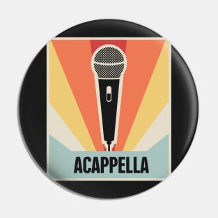 Vintage Acappella Microphone Pin