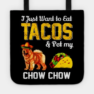 Taco Funny Mexican Chow Chow Dog Taco Food Tote