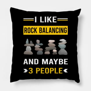 3 People Rock Balancing Stone Stones Rocks Stacking Pillow