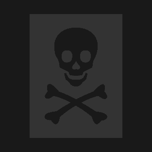 Skull and Crossbones Pirate Flag Black T-Shirt