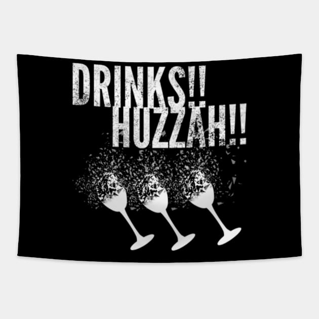 Drinks Huzzah Tapestry by Worldengine