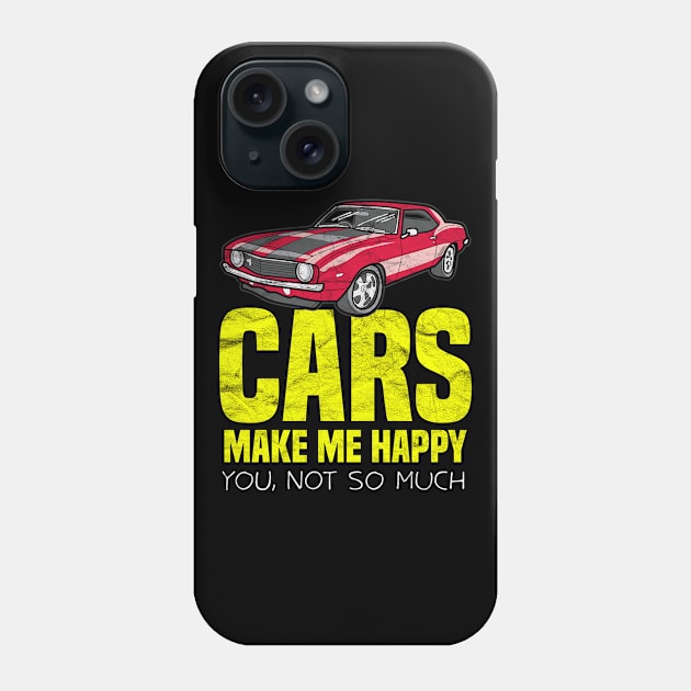 CARS-Cars Make Me Happy Phone Case by AlphaDistributors