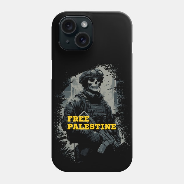 Free Palestine // Retro Solider Design Phone Case by Trendsdk