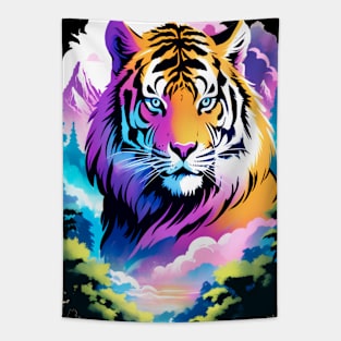 Tiger in the Mountains and Forests Tapestry