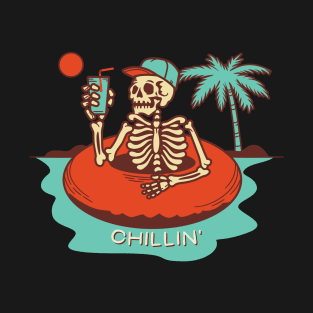 Chilling Skeleton Retro T-Shirt