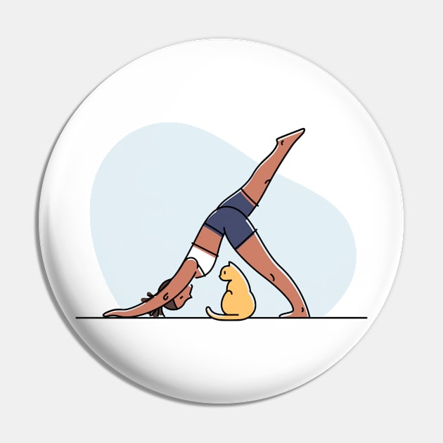 YOGA WITH CAT ILLUSTRATION Pin by Trio Store