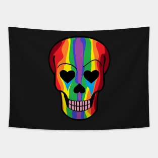 Loverboy Skull - Color Waves Tapestry