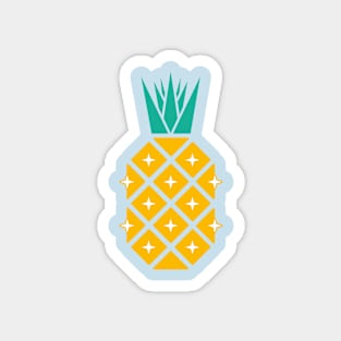 Disco Pineapple in Sky Blue by Suzie London Magnet