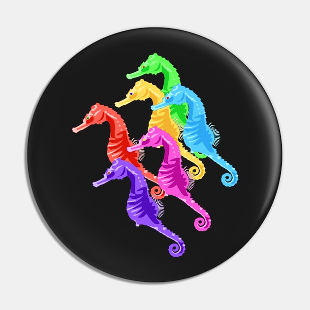 Sea Horses Parade Pin by denip