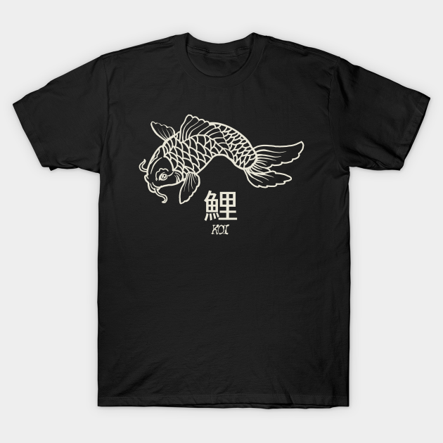 Japanese Traditional Koi Fish Kanji Zen - Koi Fish - T-Shirt